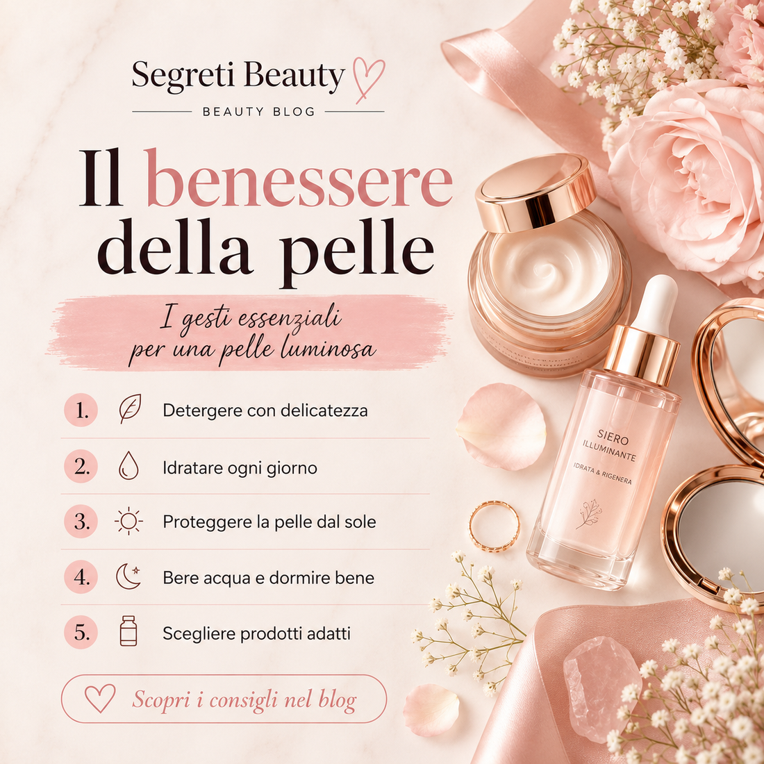 Il benessere della pelle: i gesti essenziali per una pelle luminosa