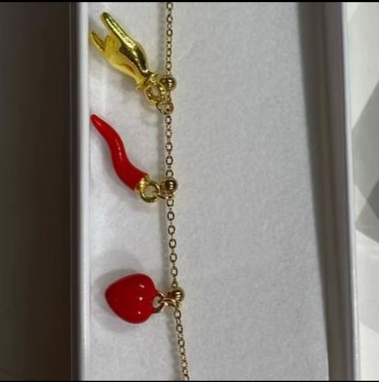 Bracciale portafortuna con corna•corno•cuore
