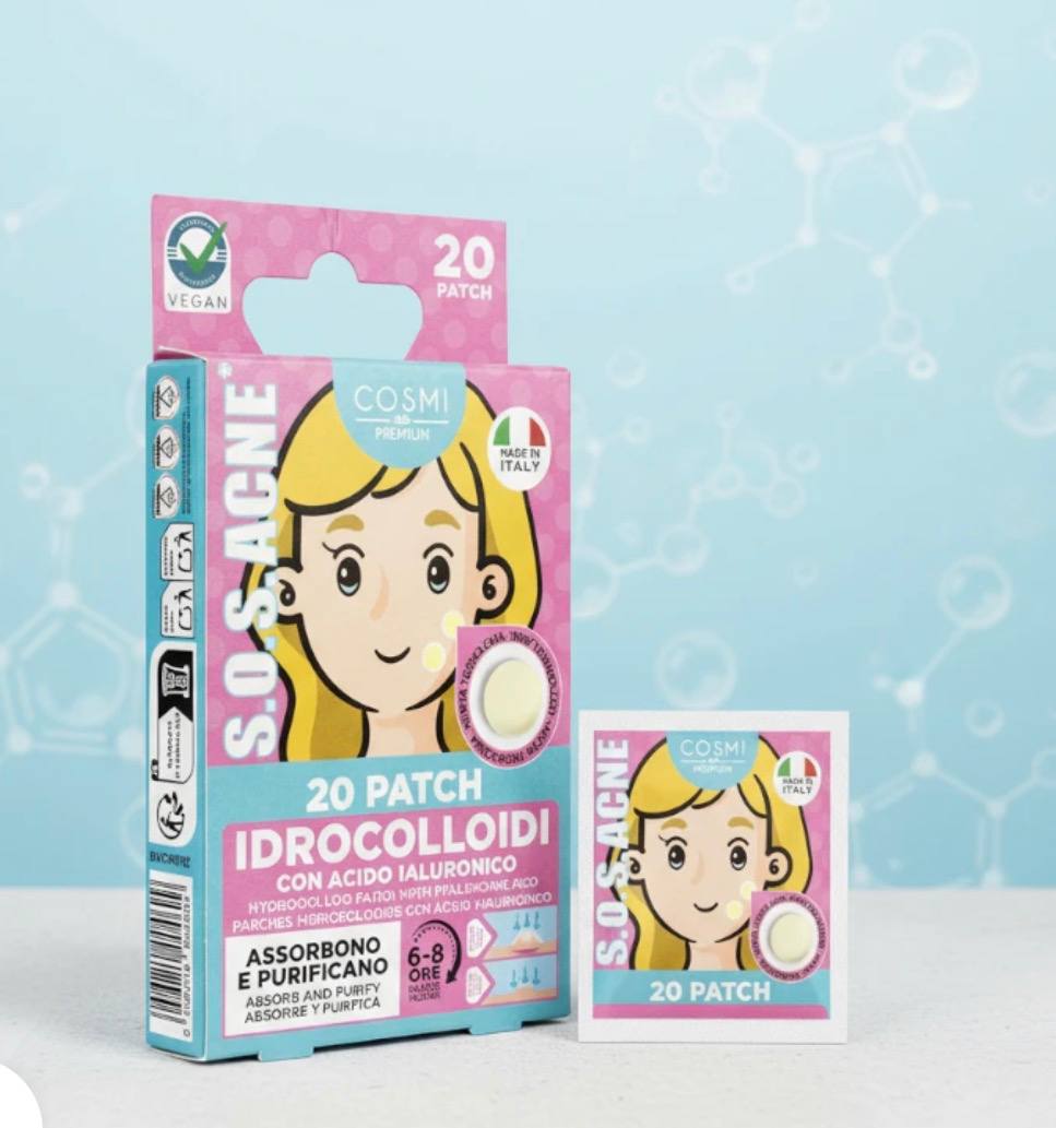 cosmi sos acne patch idrocolloidi cerotti purificanti per pelli impure e a tendenza acneica