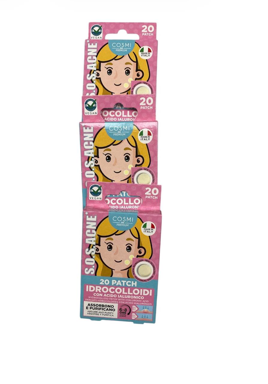 cosmi sos acne patch idrocolloidi cerotti purificanti per pelli impure e a tendenza acneica