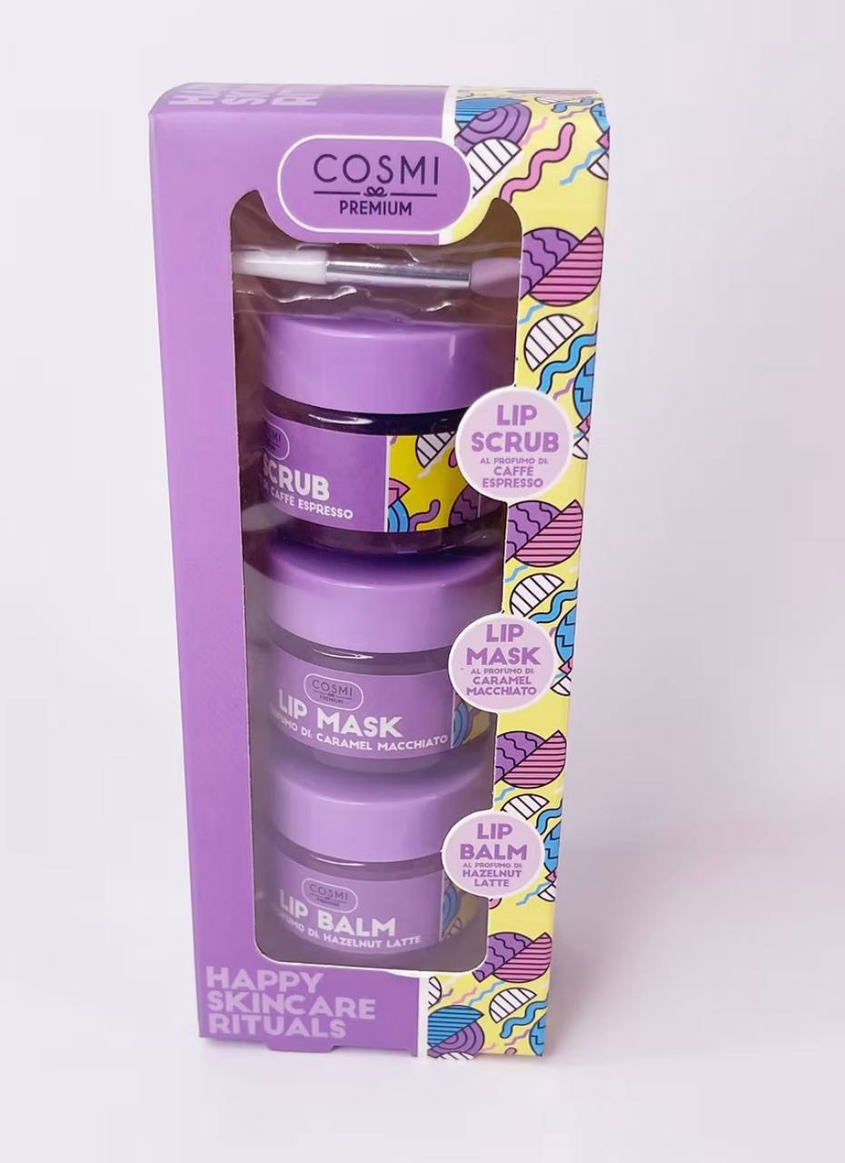 cosmi set cura labbra -scrub+maschera+balsamo
