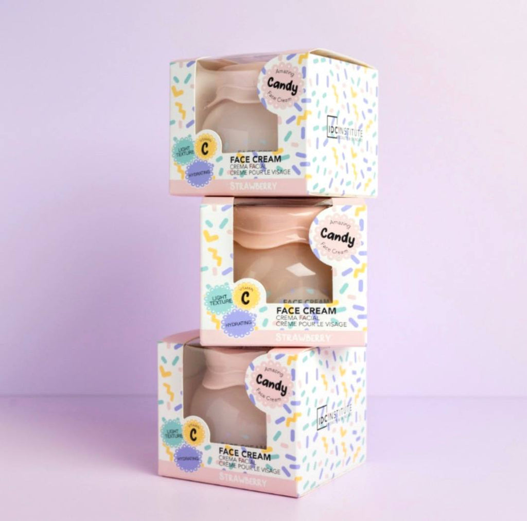 crema viso IDC Institute "Amazing Candy Face Cream" al gusto fragola.