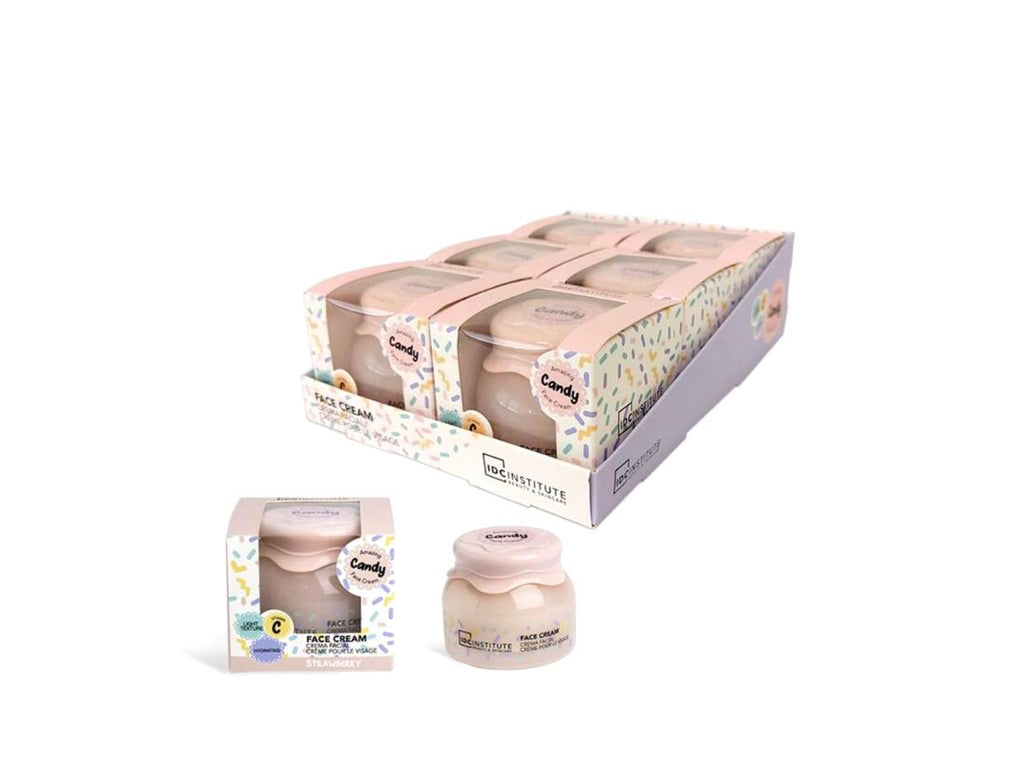 crema viso IDC Institute "Amazing Candy Face Cream" al gusto fragola.