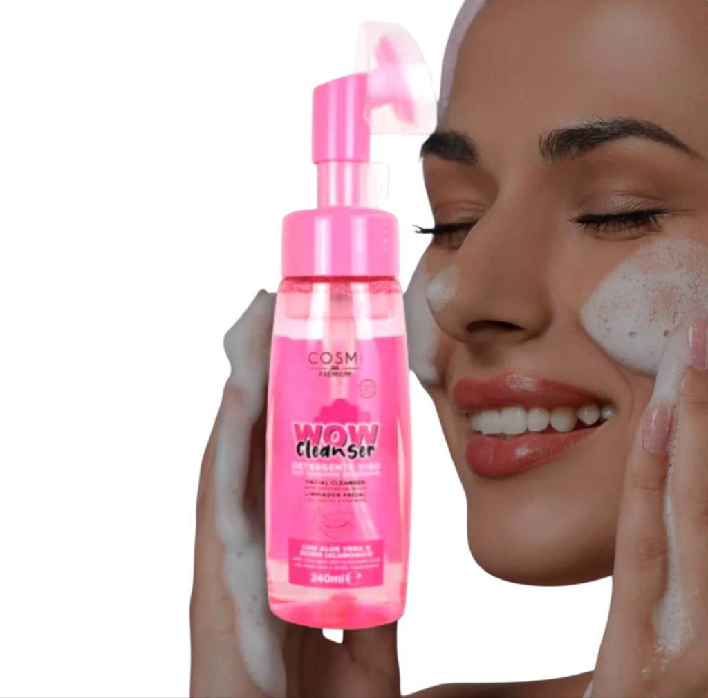 COSMI WOW CLEANSER - Detergente Viso + Spazzola Esfoliante | 240 ml