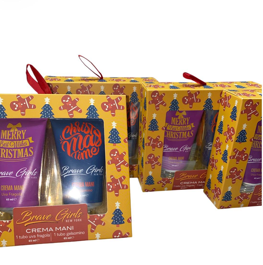 confezione regalo di creme per le mani del marchio Brave Girls New York.