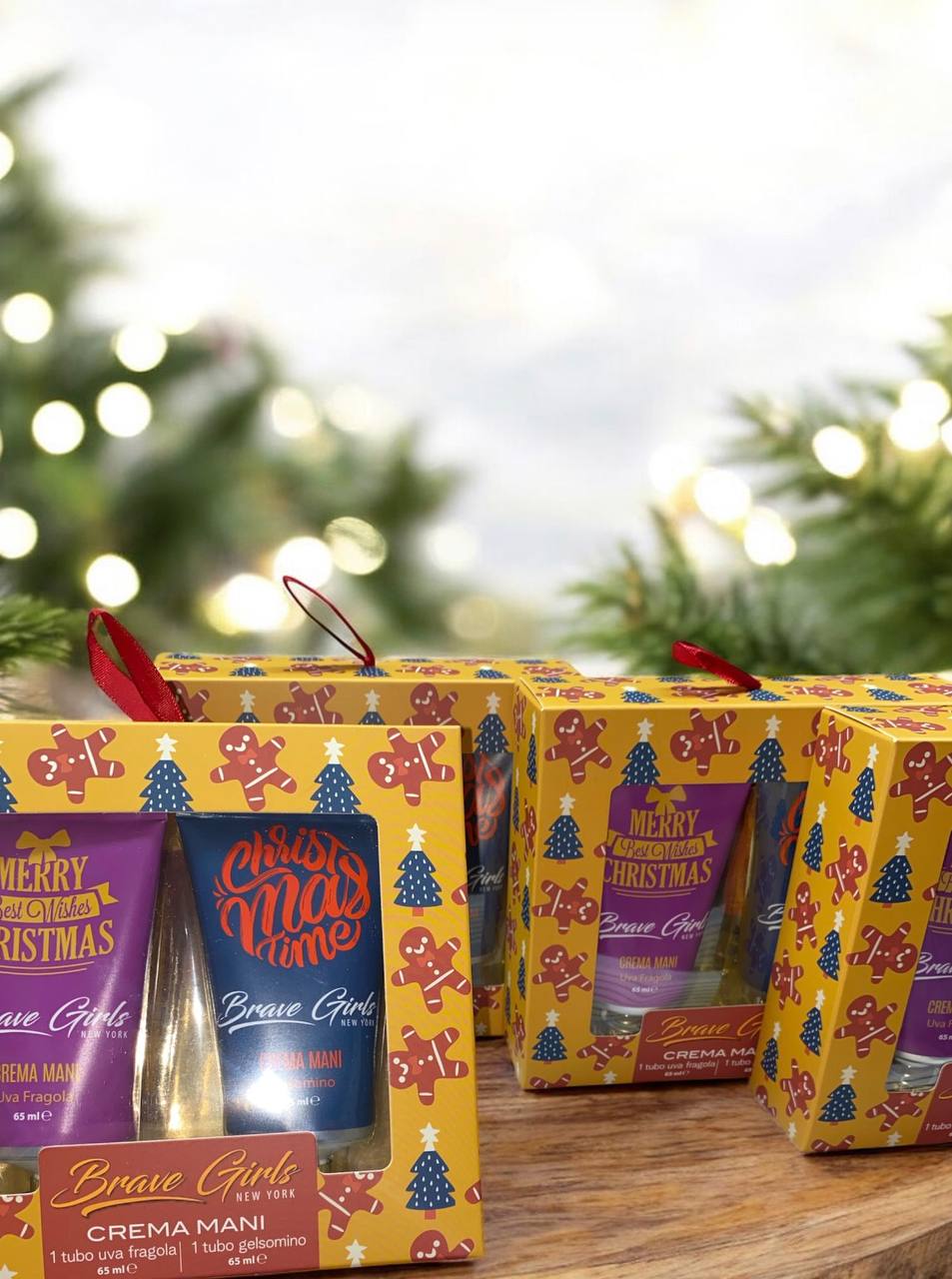 confezione regalo di creme per le mani del marchio Brave Girls New York.