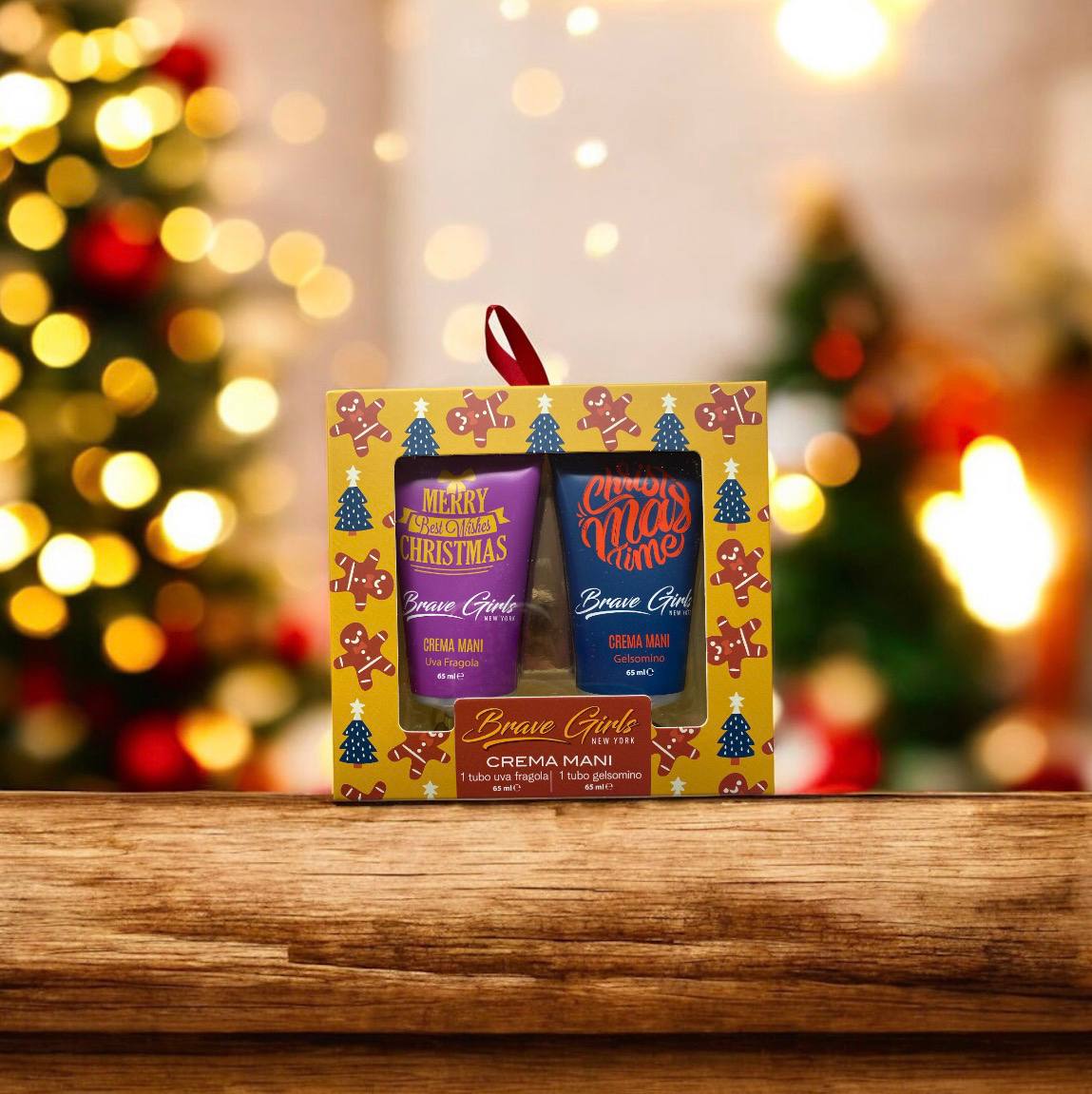 confezione regalo di creme per le mani del marchio Brave Girls New York.