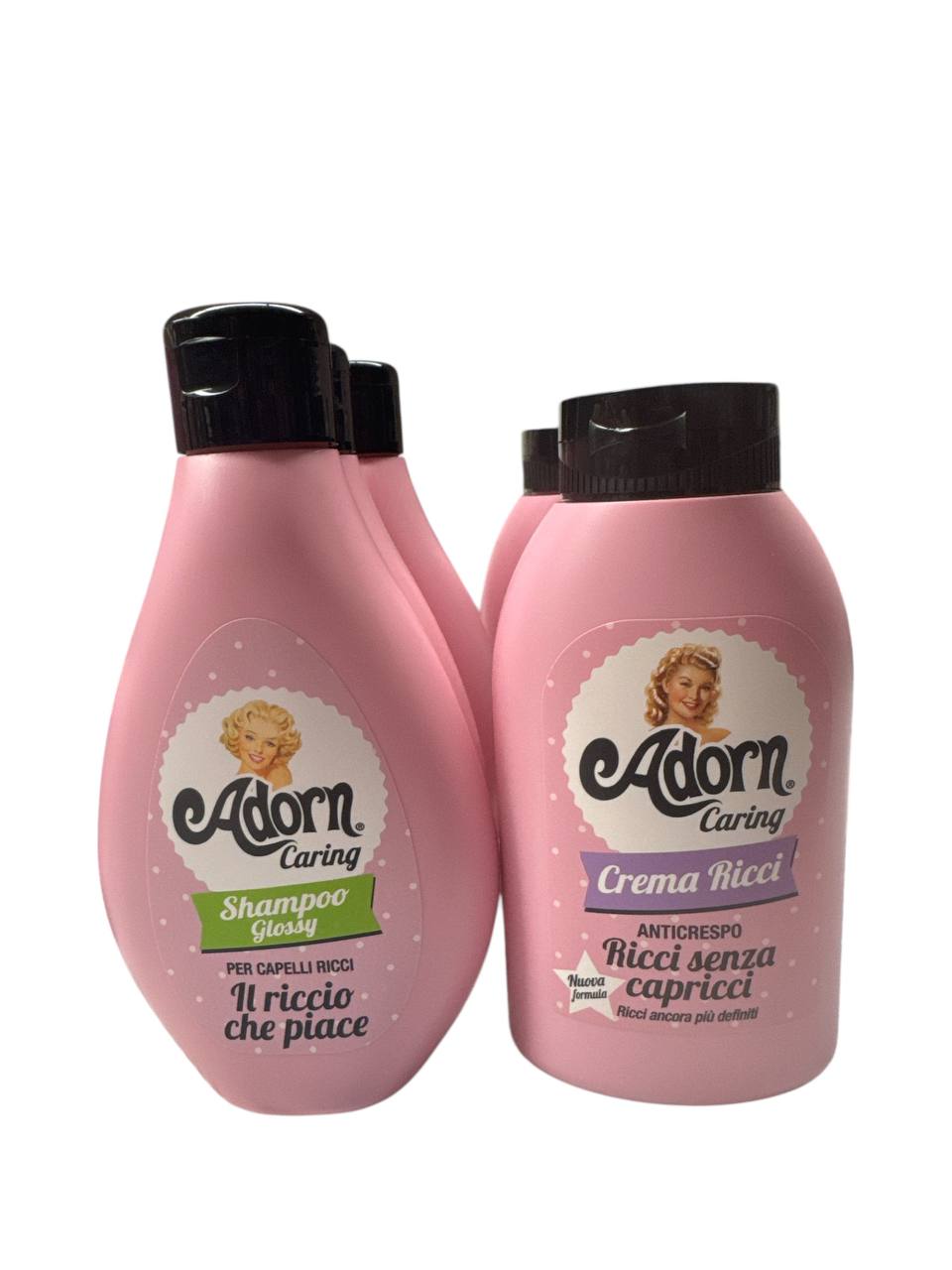 set adorn shampoo per capelli ricci+crema ricci  anticrespo
