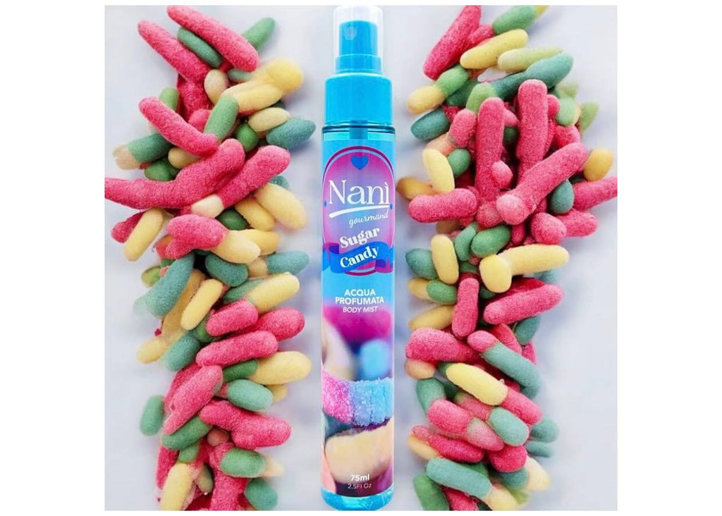 nanì gourmand cofanetti regalo di prodotti per il corpo,il set include un'acqua profumata da 75ml e un bagnoschiuma da 300ml