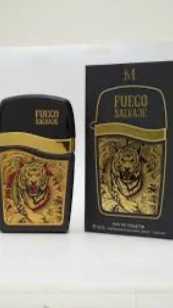 profumo uomo da 100ml FUEGO SALVAJE fragranza maschile audace e carismatica- FLAMING SPARK profumo unisex da 100ml fragranza seducente e altamente irresistibile- FUEGO VIVO da uomo fragranza travolgente