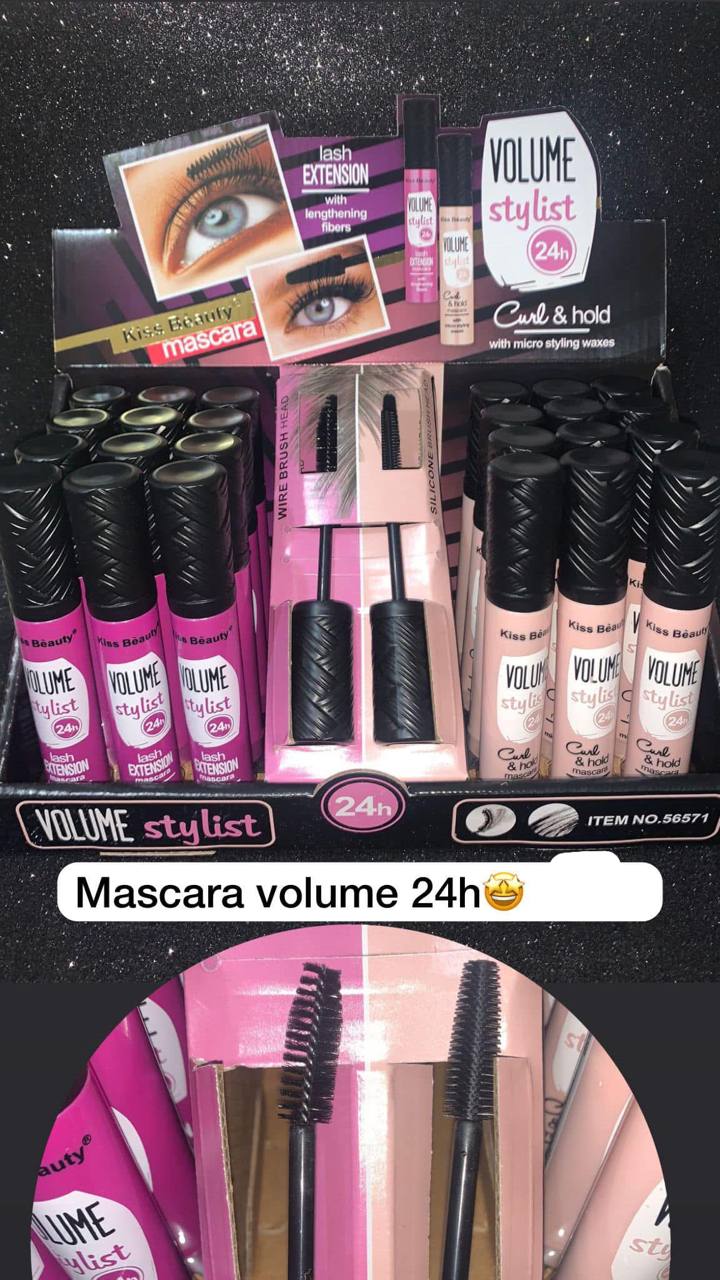 Kiss Beauty Mascara Volume Stylist 24h con Fibre Illuminanti per Estensioni Ciglia Modello 56571