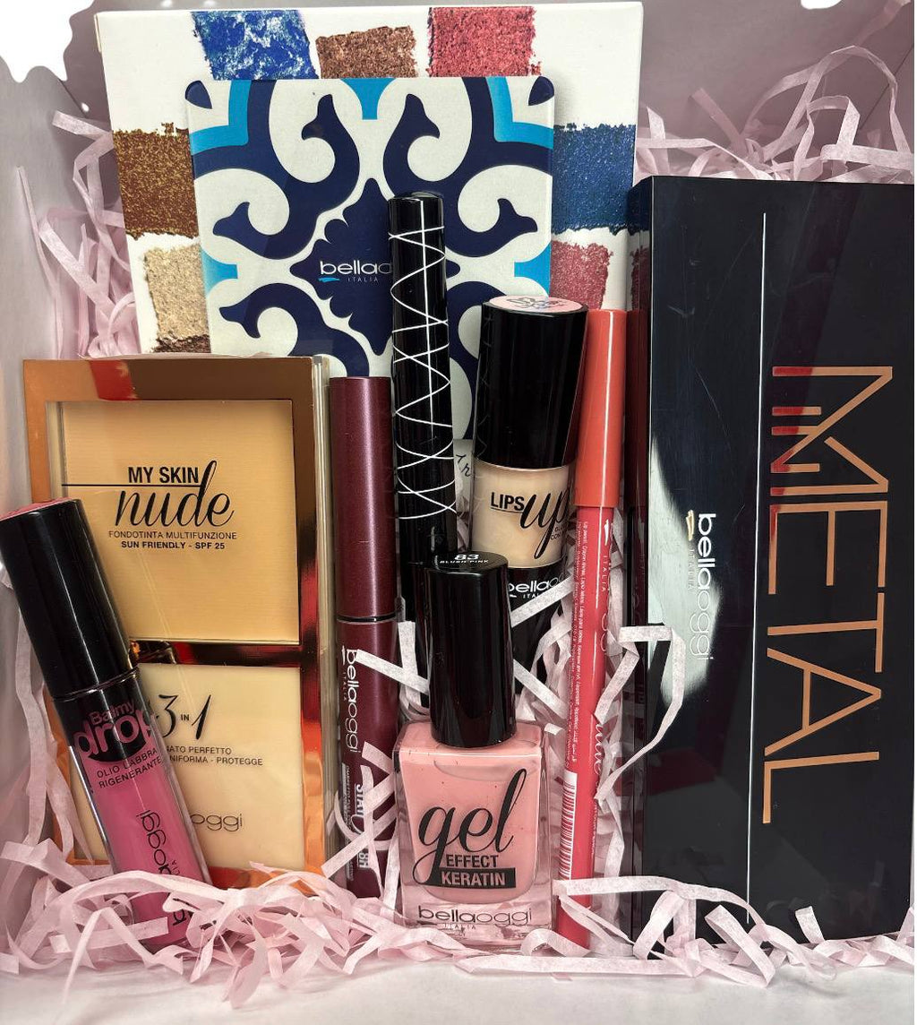 BELLSOGGI GIFT BOX  9pz di make-up confezionati in scatola natalizia per i tuoi regali luxury