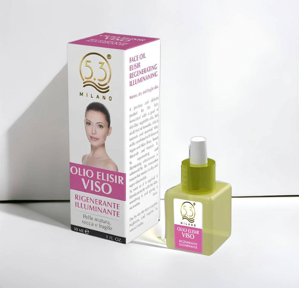 5.3 MILANO. Olio Elisir Viso Rigenerante Illuminante-Face Serum Effetto Botox-Siero Viso Aloe Vera Rassodante Nutriente