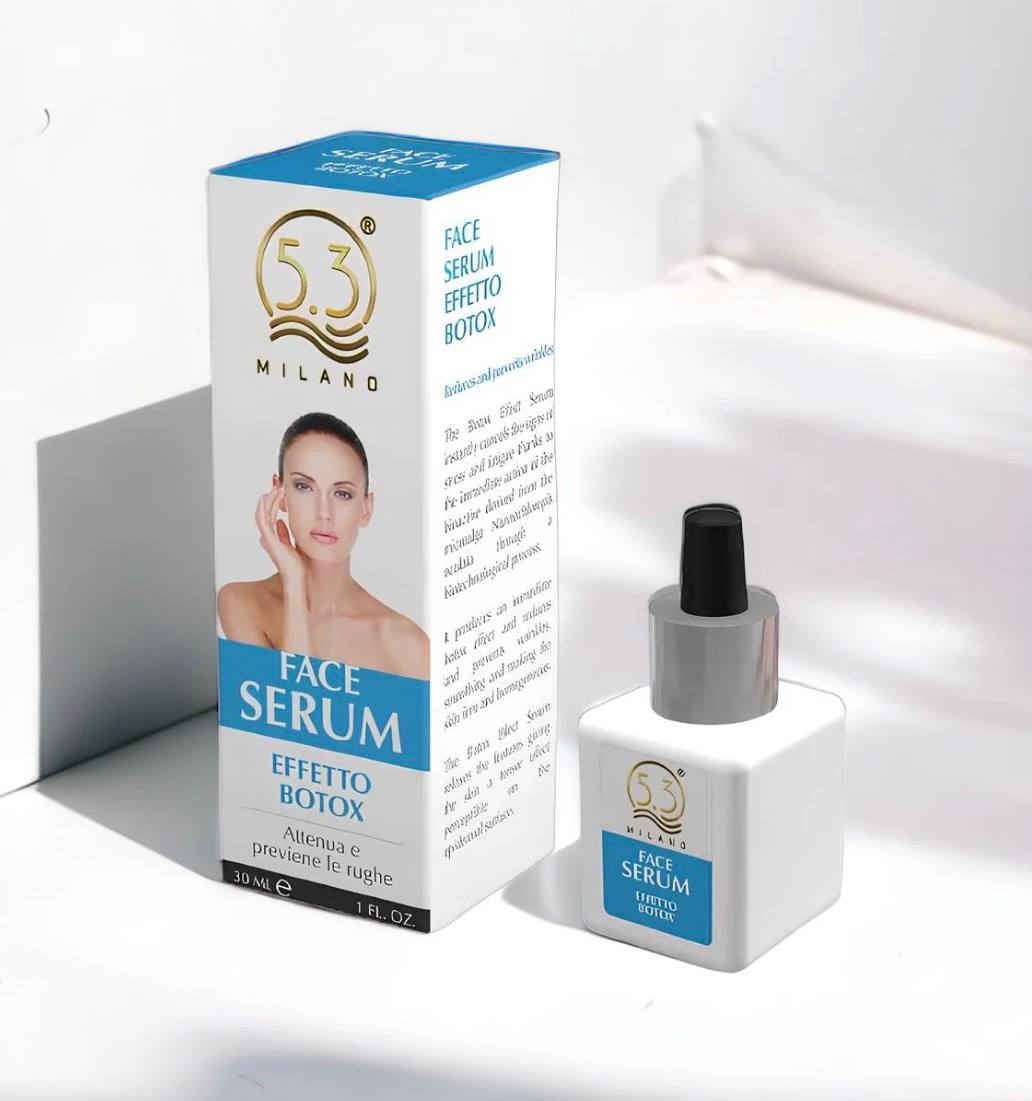 5.3 MILANO. Olio Elisir Viso Rigenerante Illuminante-Face Serum Effetto Botox-Siero Viso Aloe Vera Rassodante Nutriente