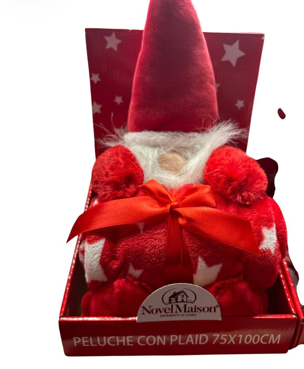NOVELMAISON   PELUCHE CON PLAID 75X100 CM DESIGN NATALIZIO