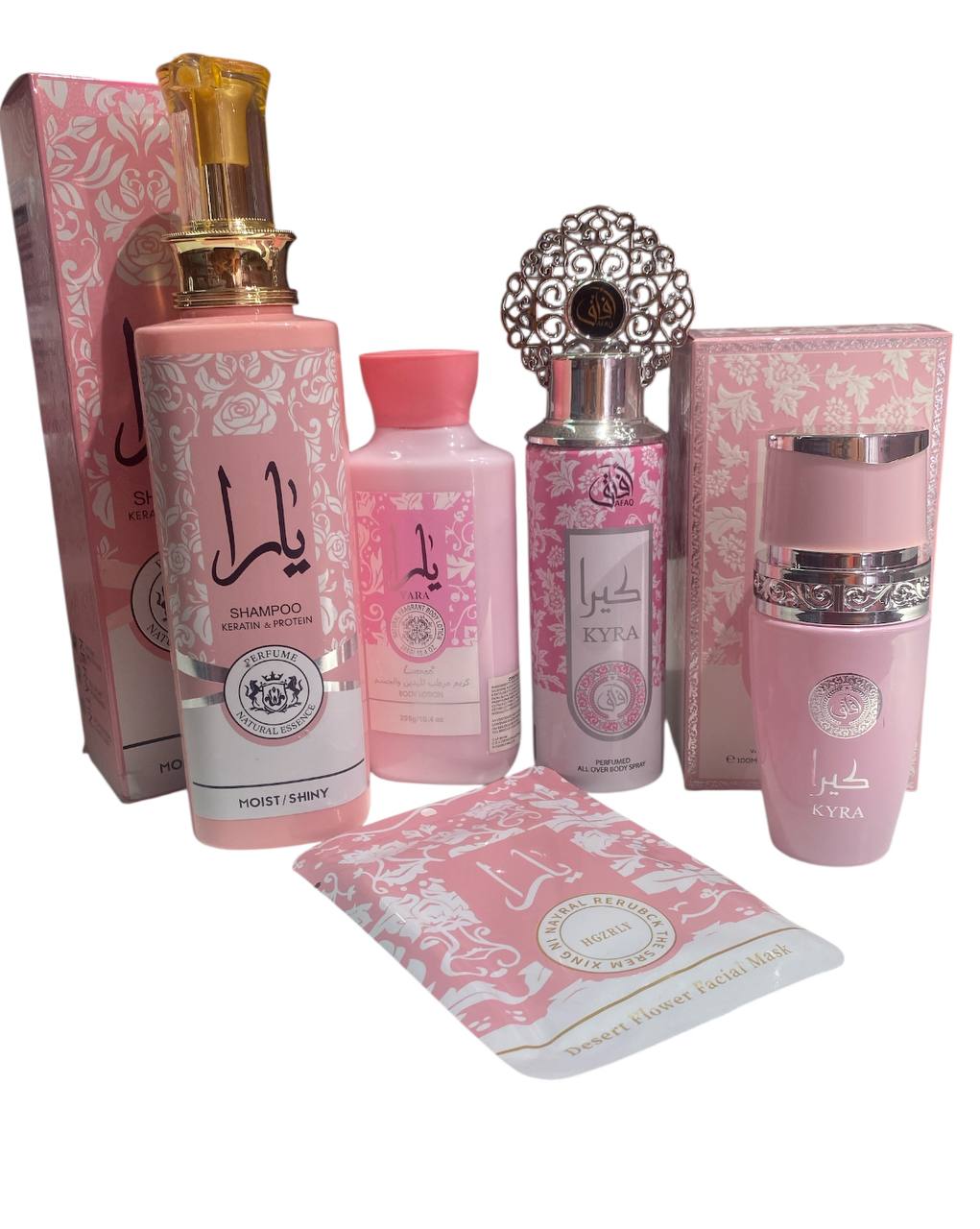 Lattafa - kyra - yara - pink - set composto 6 pezzi eccezionali per chi ama questa fragranza tanto virale
