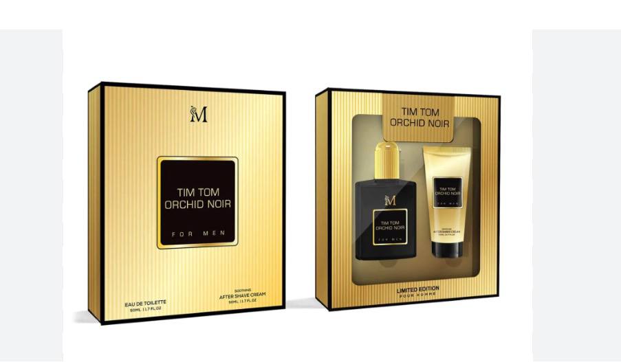 Tim Tom Orchid Noir profumo da uomo il set contiene: un profumo da 50ml e un gel doccia da 50ml
