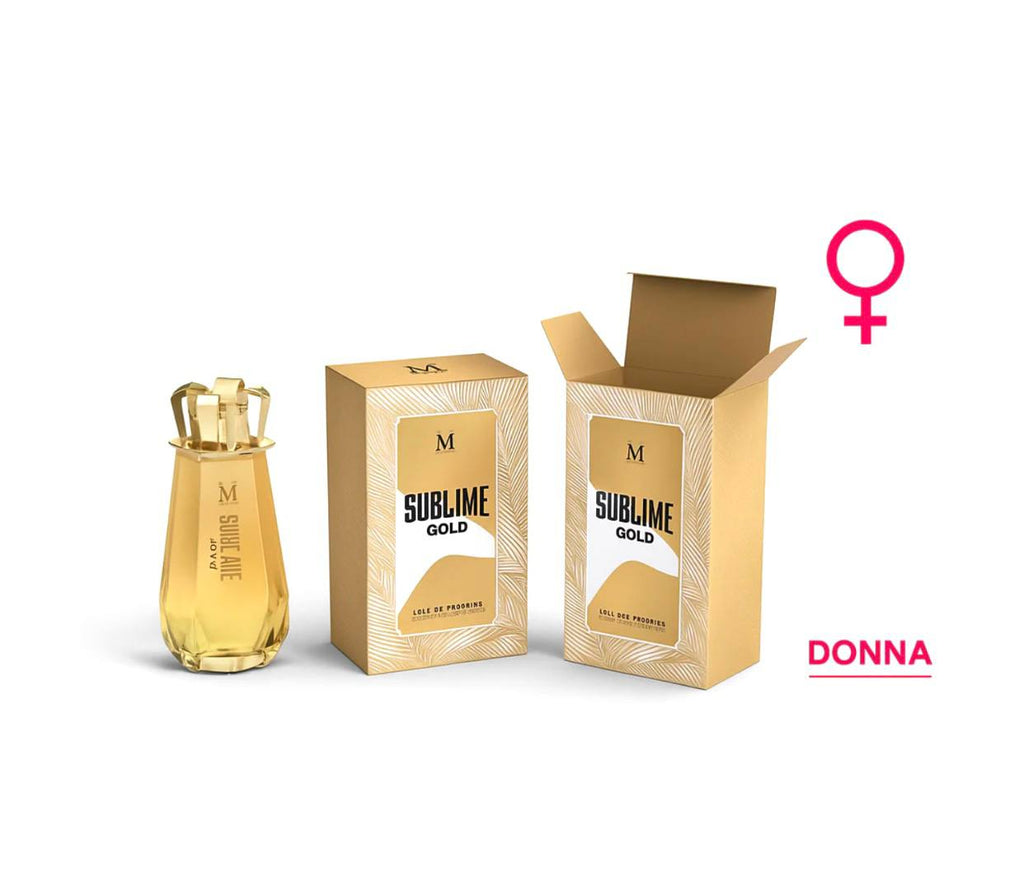 Montage l'eau de parfum SUBLIME GOLD per donna-FRAGRANZALUSSUOUSA - SOFISTICATA - ELEGANTE - BELLISSIMA