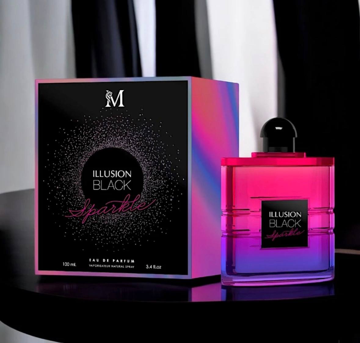 Illusion black sparkle per donna flacone 100ml - mirage brands