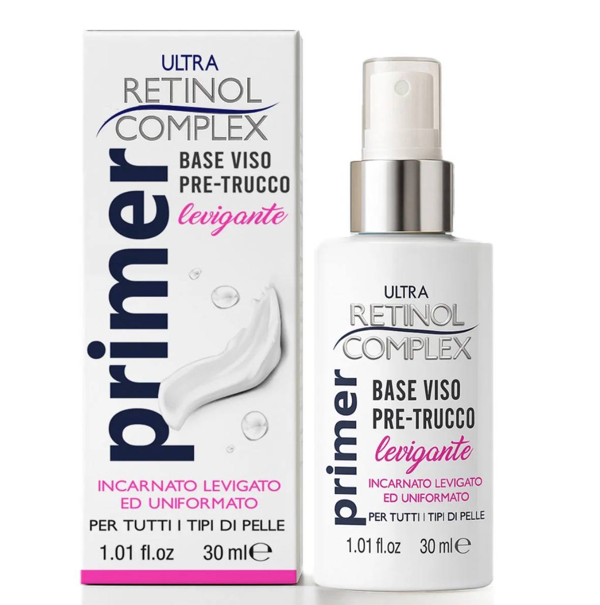 PRIMER 30ml - uniformante - levigante - base trucco -uniforma e leviga l'incarnato - i segni d'espressione e le piccole imperfezioni della pelle sono minimizzati  la pelle appare omogenea l'incarnato è levigato