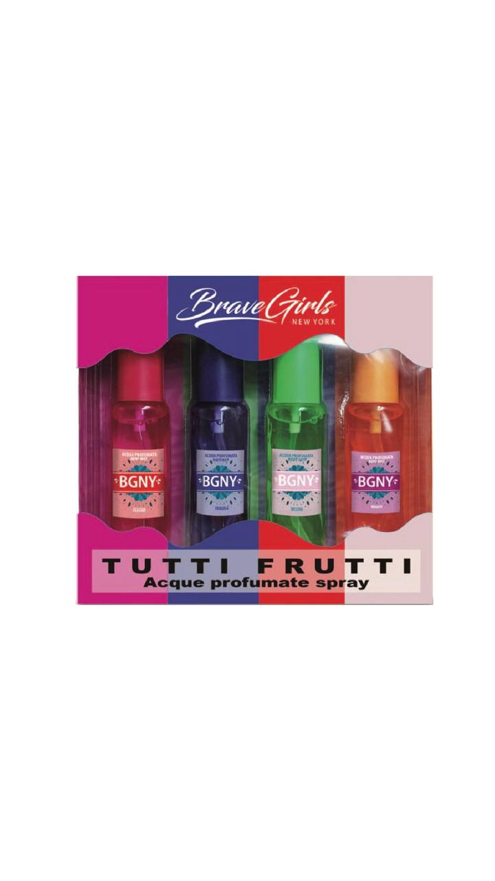 BRAVE GIRLS - acqua profumata tutti frutti  4x50ml