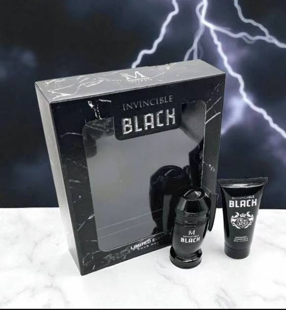 Montage Invicible black- Invicible gold- Invicible for men per uomo set profumo  e crema GIFT BOX