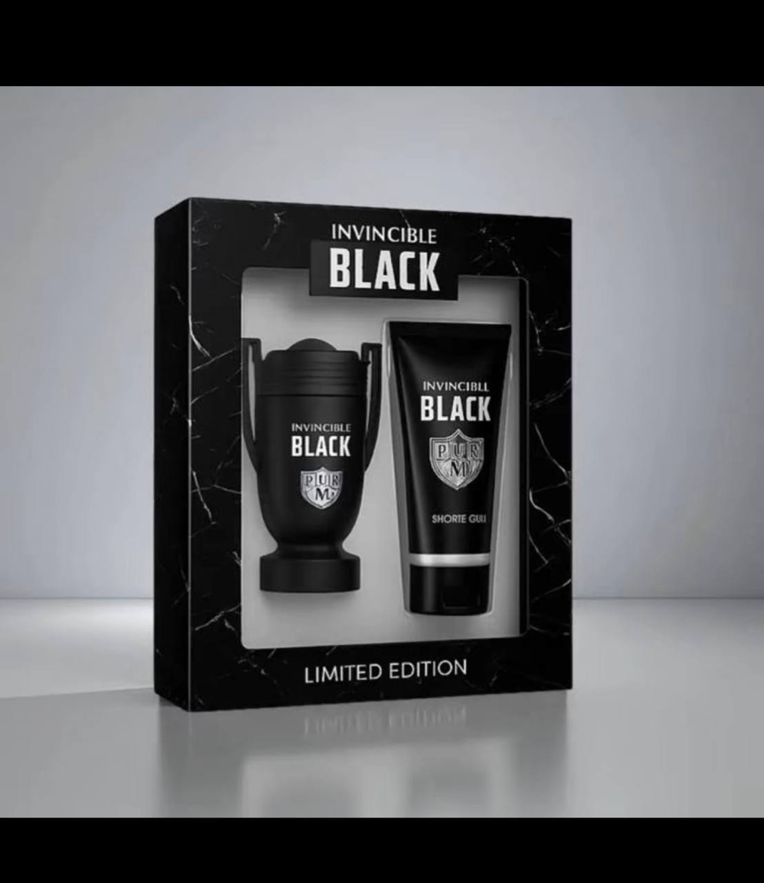 Montage Invicible black- Invicible gold- Invicible for men per uomo set profumo  e crema GIFT BOX