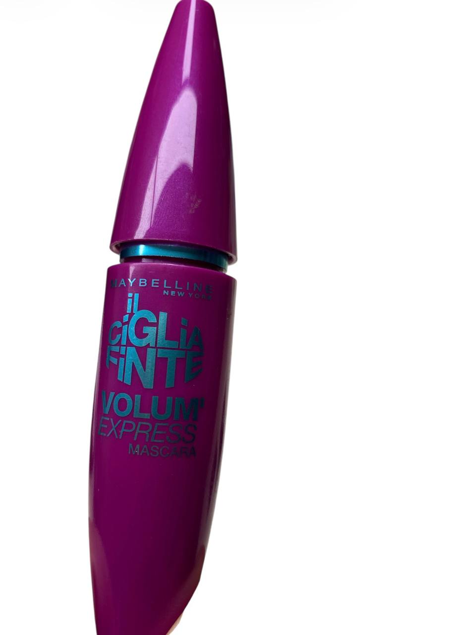 MAYBELLINE  smalto con pennello ampio e anti-gocciolamento+ mascara volume express +pochette