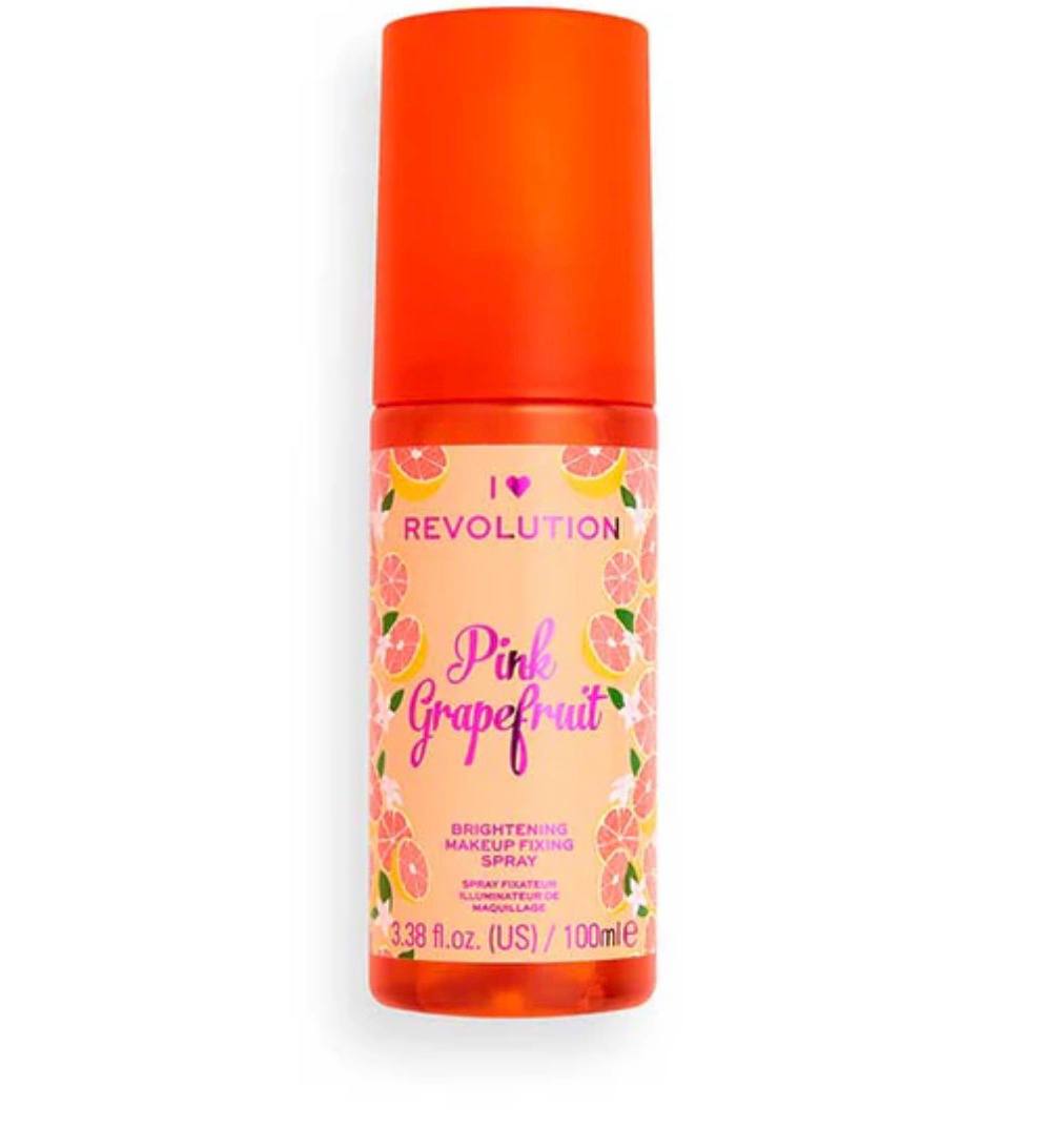 REVOLUTION Pink Grapefruit Spray Fissante per il Trucco 100ml Profumazione Pompelmo Rosa Mantieni il Make-Up in Posizione e dona un Aspetto Luminoso e Radioso