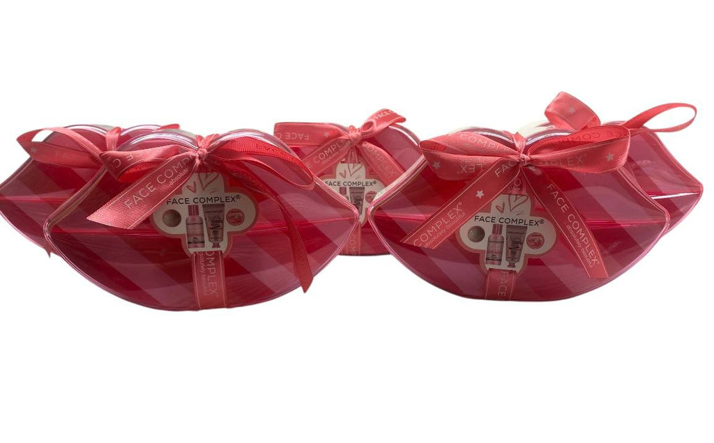 FACE COMPLEX set corpo: doccia schiuma 100ml-crema corpo 60ml-bomba bagno 30g-balsamo labbra 10g