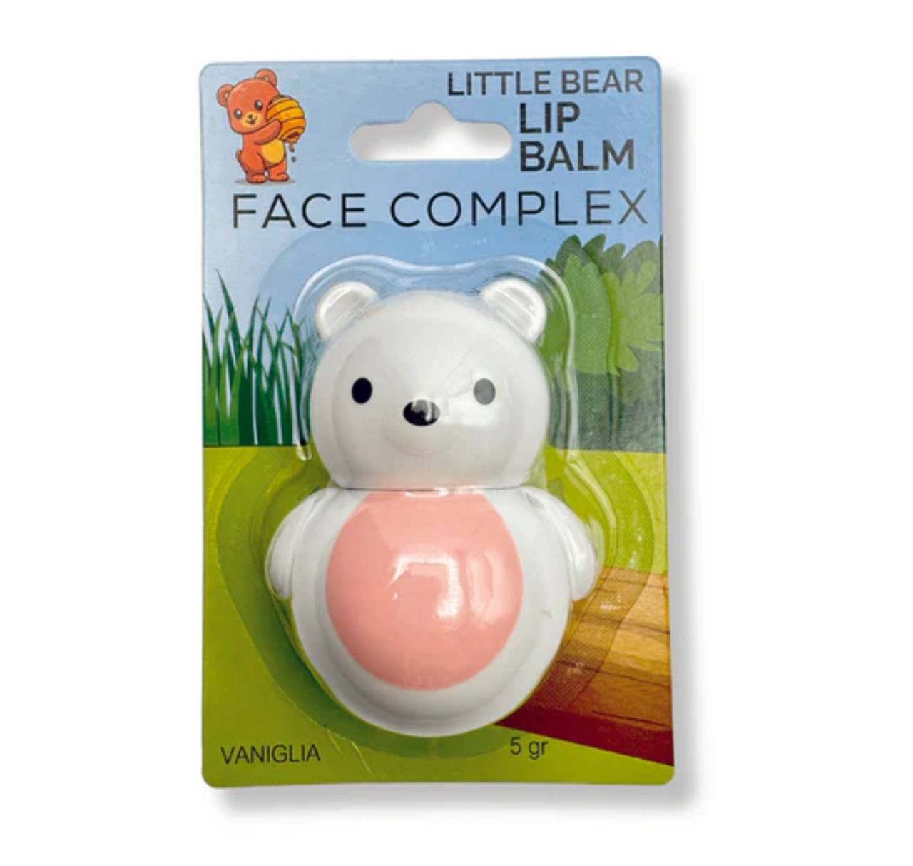 balsamo labbra little bear fragola 5g con bee lip balm face complex bubblegum vari animaletti disponibili