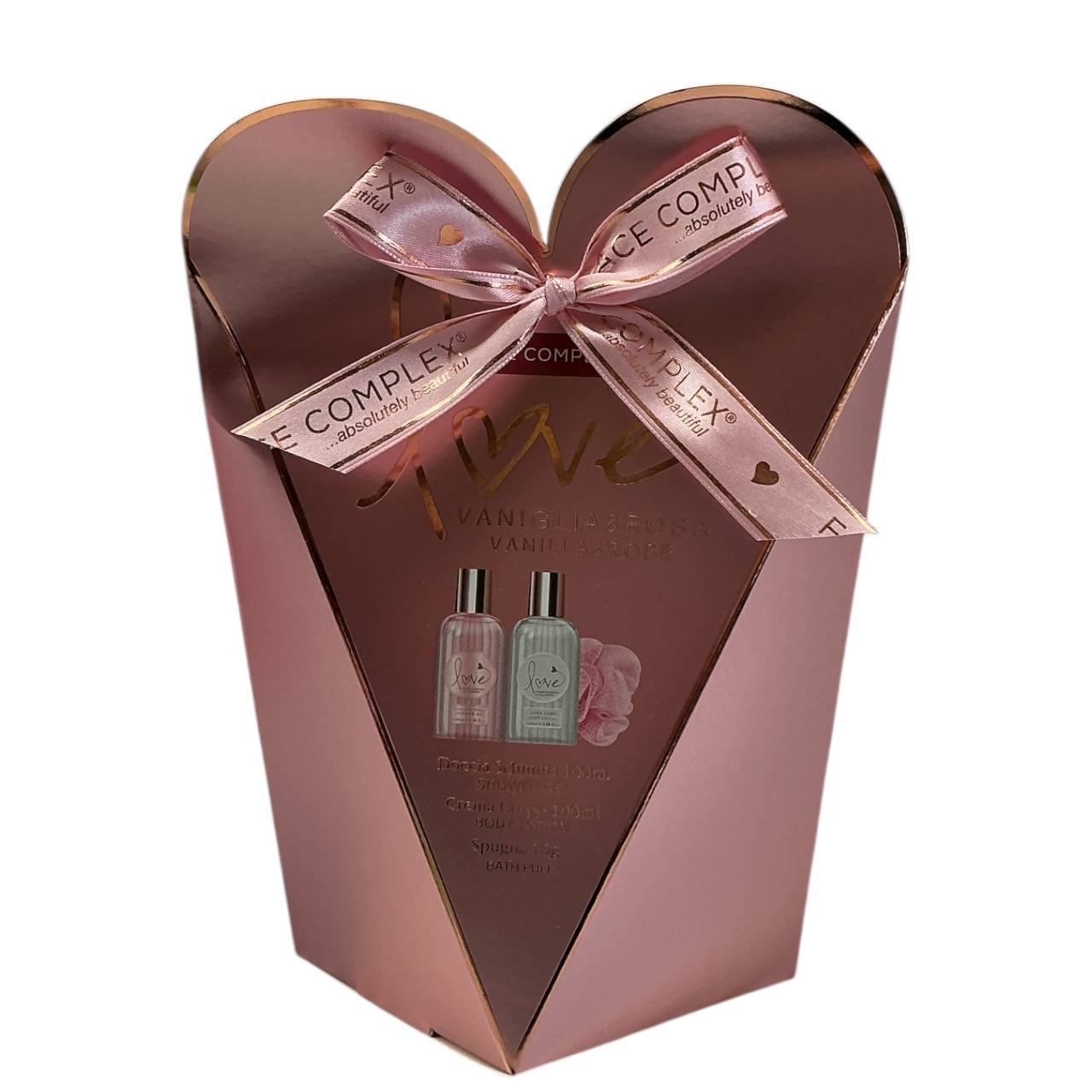 face complex confezione vaniglia&rose comprende docciaschiuma da 100ml crema corpo 100ml spegna 15g ottima idea regalo
