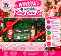 Setablu Body Care Set Natalizio – Cofanetto Regalo 5 Pezzi con Lozione Corpo, Acqua Profumata, Scrub, Sali da Bagno e Accessori Capelli