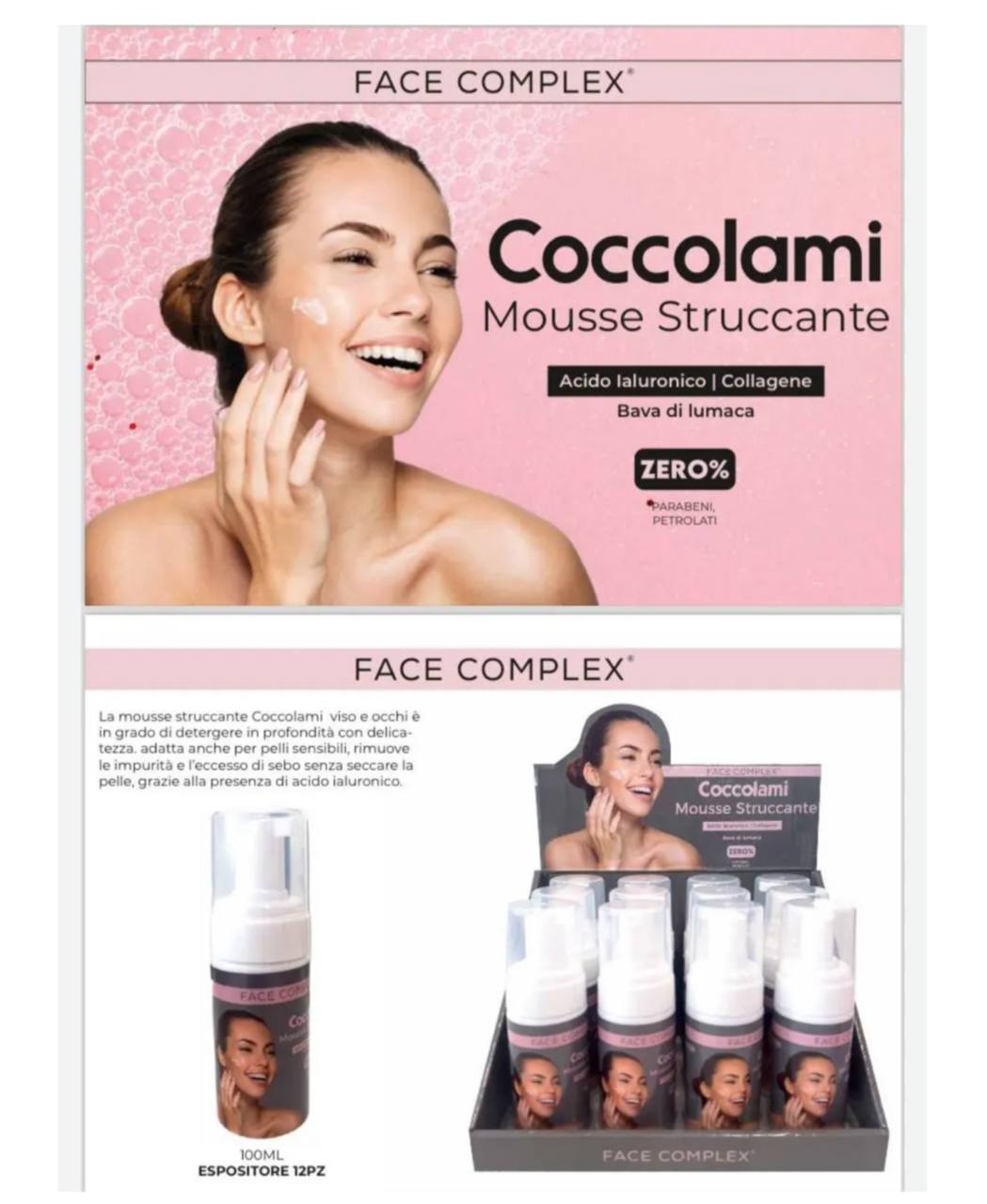 Mousse struccante Coccolami Facecomplex 100 ml