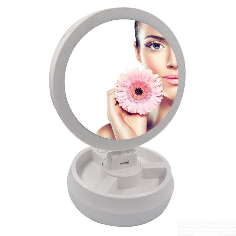 Specchio pieghevole jin con luce a led