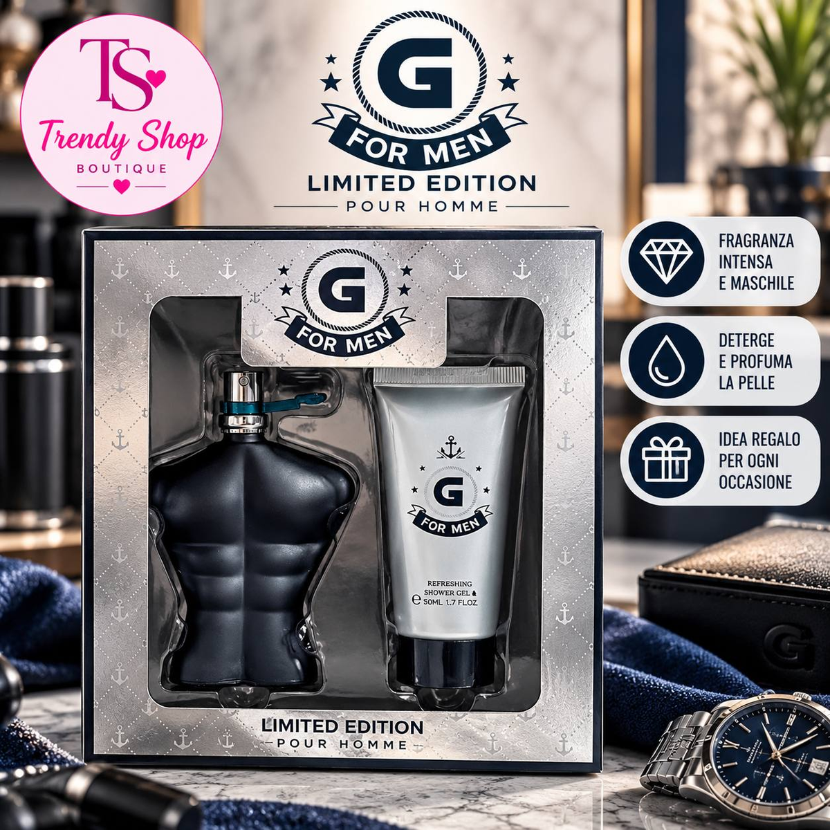 G For Men Limited Edition – Cofanetto profumo uomo e gel doccia 50 ml