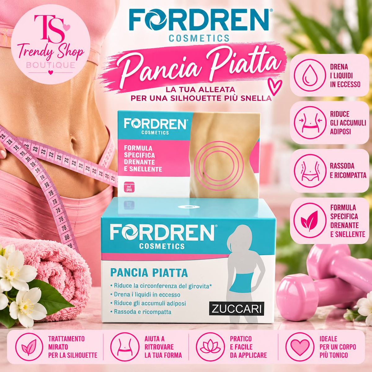 Zuccari Fordren Pancia Piatta – Crema corpo