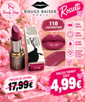Rossetto Rouge Baiser Paris 118 L'Authentique, tonalità malva violacea, packaging gioiello con chiusura magnetica