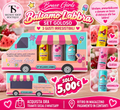 Set Brave Girls con tre balsami labbra da 3,5 g, anguria, ciliegia e marshmallow, in confezione camioncino a 5 euro.