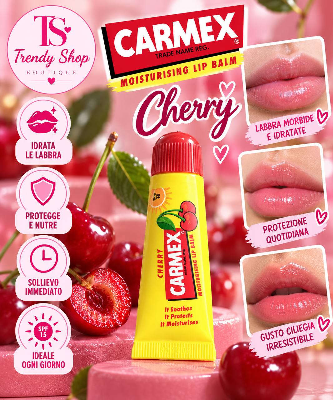 Carmex Cherry balsamo labbra alla ciliegia SPF 15