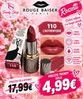 Rossetto Rouge Baiser Paris 110 L'Authentique con packaging elegante e chiusura a calamita