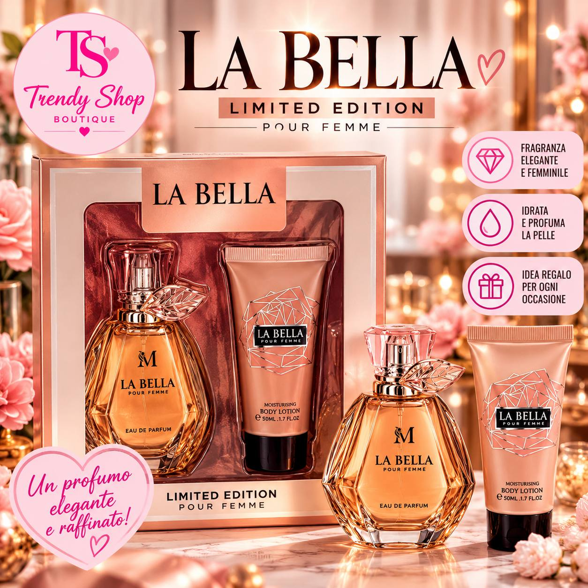 La Bella Limited Edition – Cofanetto profumo donna e crema corpo 50 ml