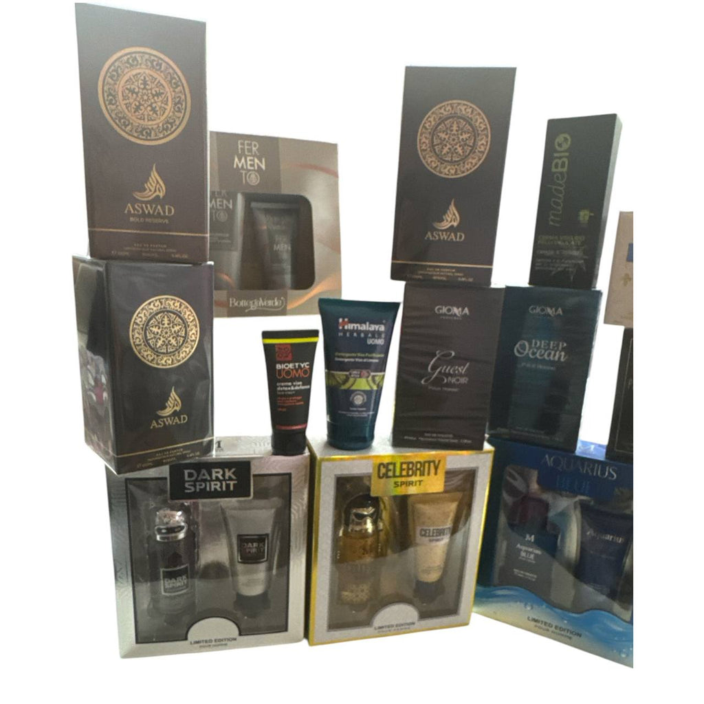 MISTERY BOX da  uomo set profumi - tante confezioni profumo creme profumi da 100ml  e tanto altro...
