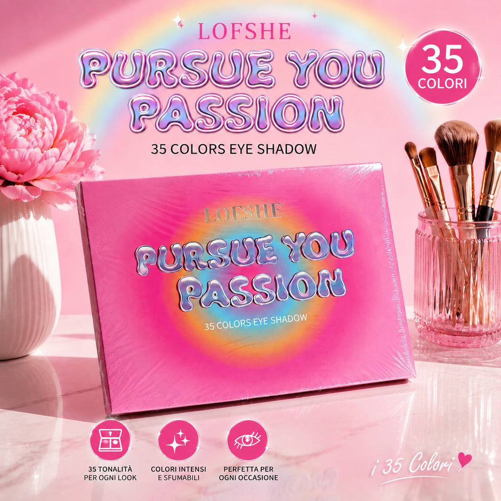 Palette Ombretti 35 Colori – Pursue You Passion | Colori Intensi e Sfumabili