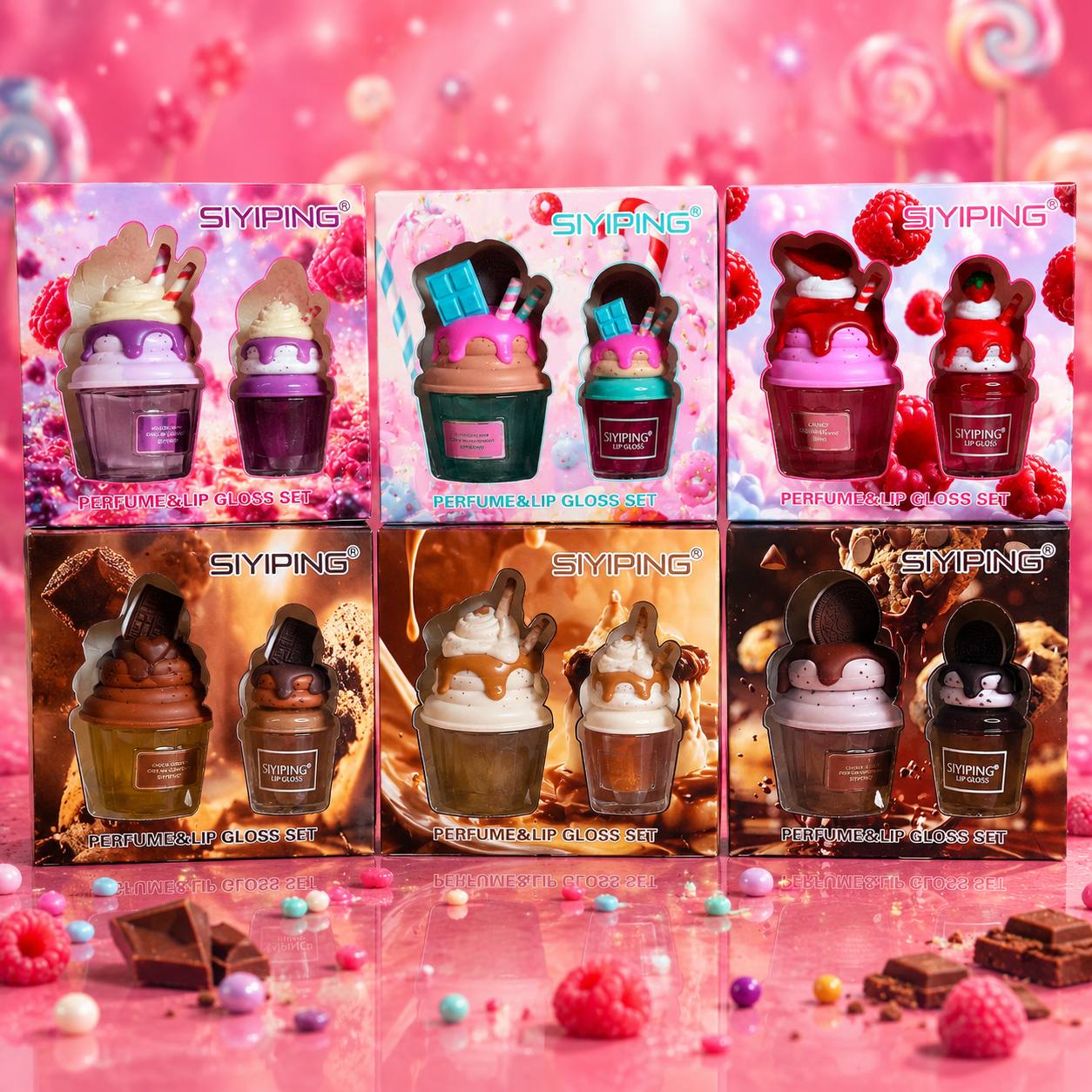 Set Profumo & Lip Gloss Sweet Cupcake – 6 Fragranze