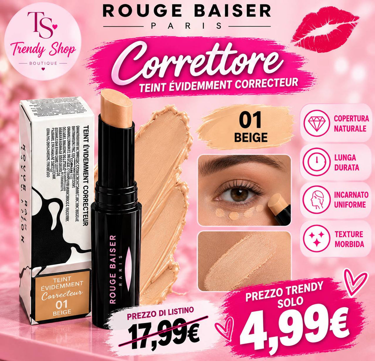 Correttore Teint Évidemment Correcteur Rouge Baiser Paris