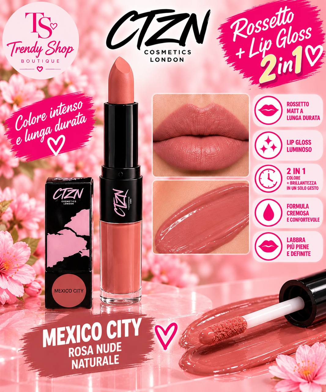 Rossetto Matt + Lip Gloss 2 in 1 CTZN Cosmetics