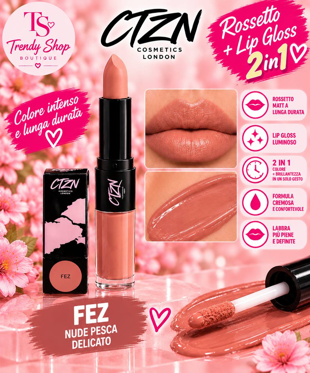 Rossetto Matt + Lip Gloss 2 in 1 CTZN Cosmetics