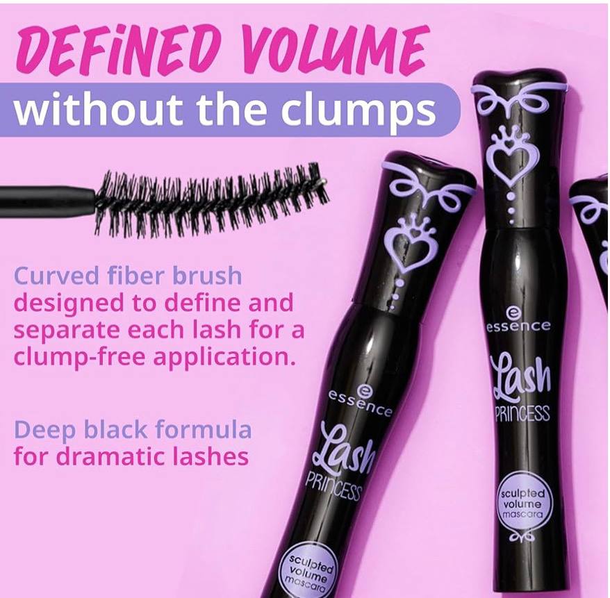 Essence Lash Princess mascara volumizzante e incurvante della linea.