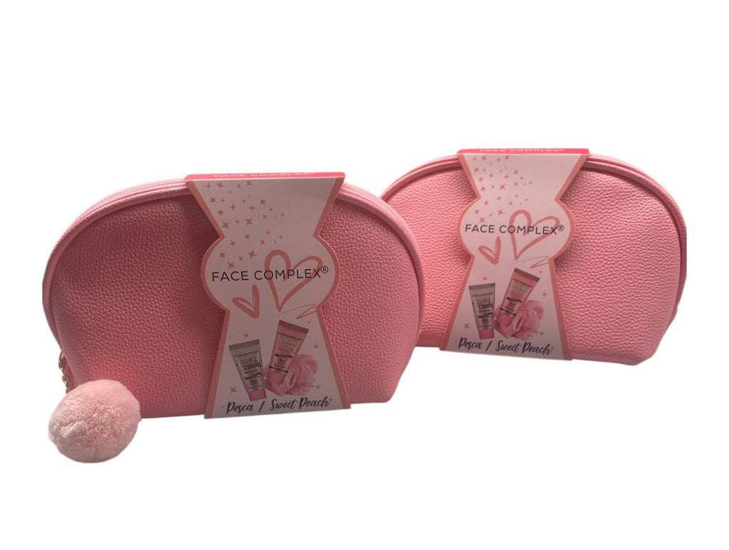 Gift Box - Sweet Peach pochette trendy  comprende bagnoschiuma 100ml , crema corpo 100ml , spugna da bagno